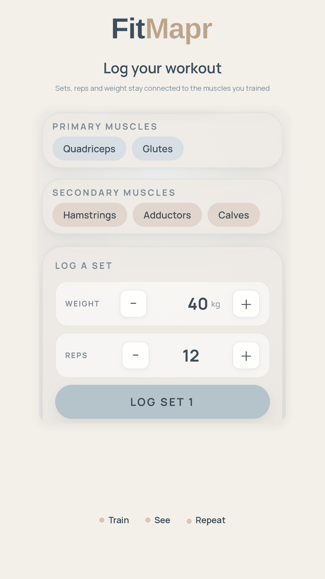 FitMapr logging a workout